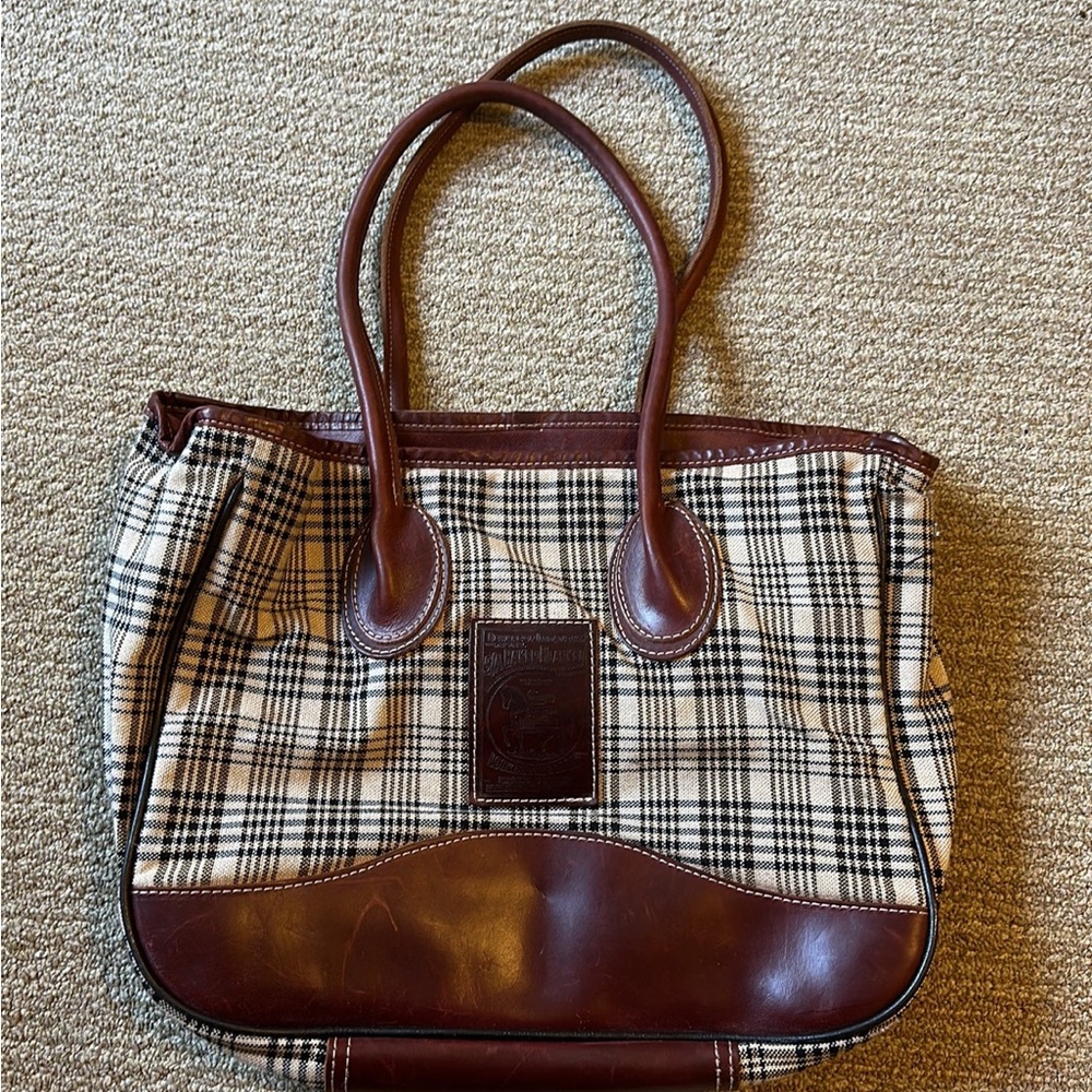 genuine leather striped horse bag